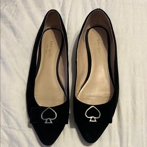 Kate Spade Black Suede Ballet Flats